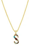 Adornia Cz Initial Pendant Necklace In Gold-s