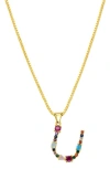 Adornia Cz Initial Pendant Necklace In Gold-u