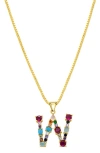 Adornia Cz Initial Pendant Necklace In Gold-w