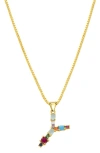 Adornia Cz Initial Pendant Necklace In Gold-y