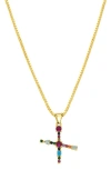 Adornia Cz Initial Pendant Necklace In Gold-x