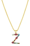 Adornia Cz Initial Pendant Necklace In Gold-z