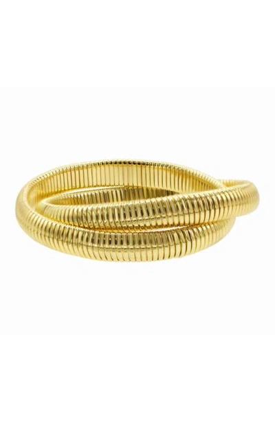 Adornia Layered Omega Chain Bracelet In Gold