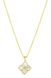 Adornia Mother Of Pearl Initial Pendant Necklace In Gold