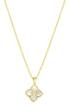 Adornia Mother Of Pearl Initial Pendant Necklace In White- N