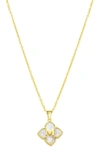 Adornia Mother Of Pearl Initial Pendant Necklace In Gold-m