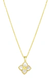 Adornia Mother Of Pearl Initial Pendant Necklace In Gold-w