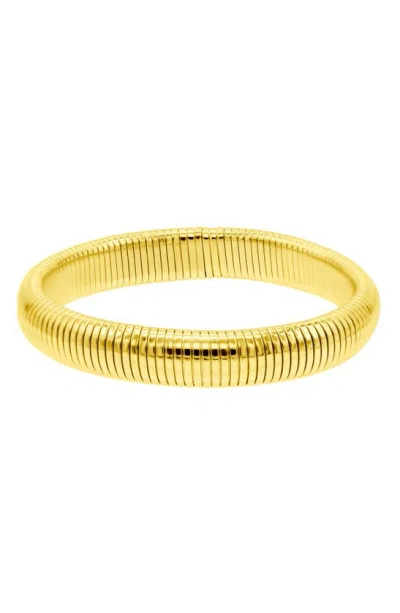 Adornia Ribbed Stretch Bracelet In Gold