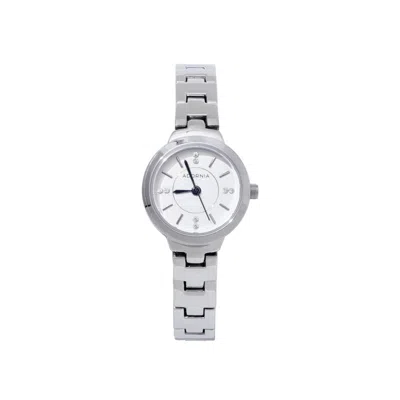 Adornia Silver Florence Watch With White Face