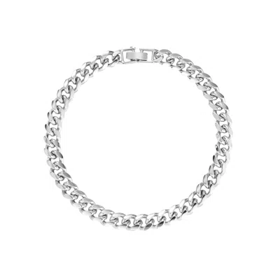 Adornia Silver Plated Chunky Curb Link Chain Anklet