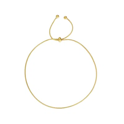 Adornia Tarnish Resistant 18k Gold Plated Bolo Adjustable Chain Anklet