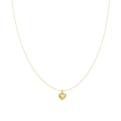 Adornia Tarnish Resistant 18k Gold Plated Heart Pendant Collar Necklace In Gray