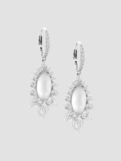 Adriana Orsini Women's Taylor Navet Rhodium-plated & Cubic Zirconia Drop Earrings In Silver Crystal