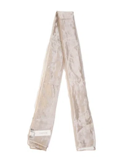 Pre-owned Adrienne Landau Scarf In Metallic/neutrals