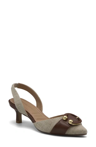 Adrienne Vittadini Sedate Slingback Pump In Natural