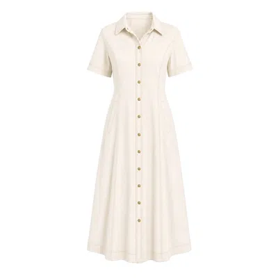 Adrift Clothing Women's Maya Collared Dress In White