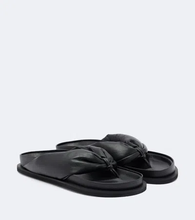 A.emery A. Emery Jervis Leather Thong Sandals In Black