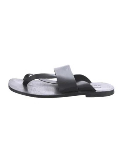 Pre-owned A.emery Leather Flip Flops In Black