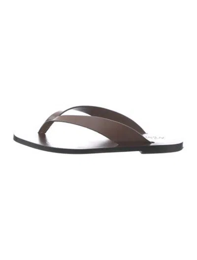 Pre-owned A.emery Leather Flip Flops In Brown