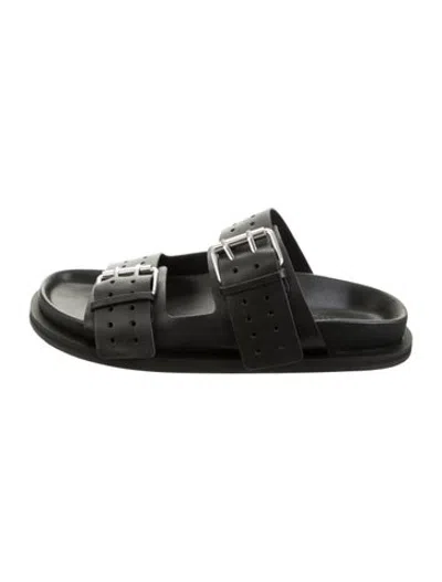Pre-owned A.emery Leather Slides In Black