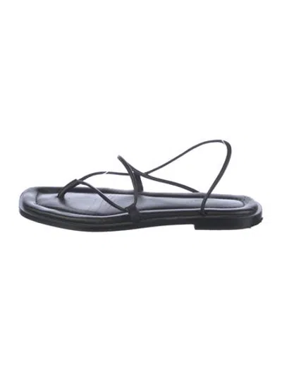 Pre-owned A.emery Leather Slingback Sandals In Black
