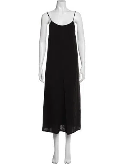 Pre-owned A.emery Scoop Neck Midi Length Dress W/ Tags In Black