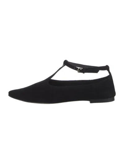 Pre-owned A.emery Suede Flats In Black