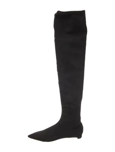 Pre-owned Aera Suede Boots In Black