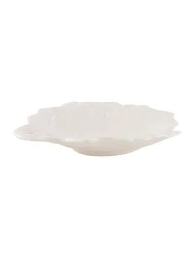 Pre-owned Aerin Ceramic Leaf Dish In White