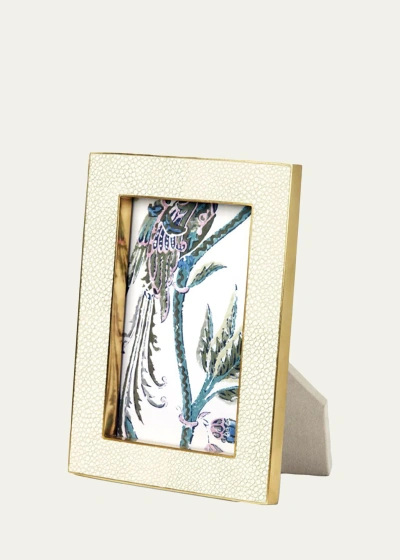 Aerin Classic Faux-shagreen 5" X 7" Picture Frame In Neutral