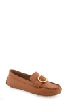 Aerosoles Case Buckle Flat In Tan Leather