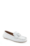 Aerosoles Case Buckle Flat In White Leather