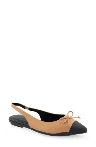 Aerosoles Donna Cap Toe Slingback In Doe Leather