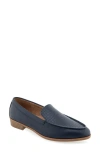 Aerosoles Edna Moc Toe Loafer In Navy Polyurethane