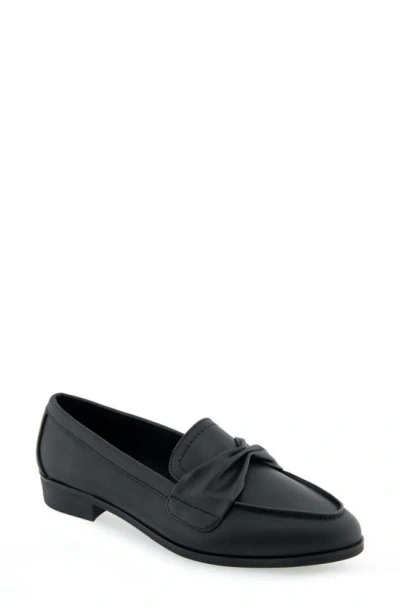 Aerosoles Ellis Ruched Strap Flat In Black