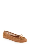 Aerosoles Palma Flat In Tan Mesh