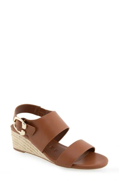 Aerosoles Worth Wedge Sandal In Tan Pu Leather