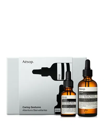 Aesop Caring Gestures Skincare Duo Gift Set ($242 Value) In Transparent