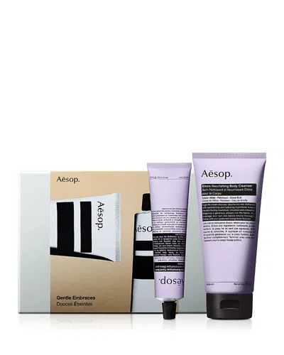 Aesop Gentle Embraces Eleos Hand & Body Duo Gift Set ($77 Value) In Transparent