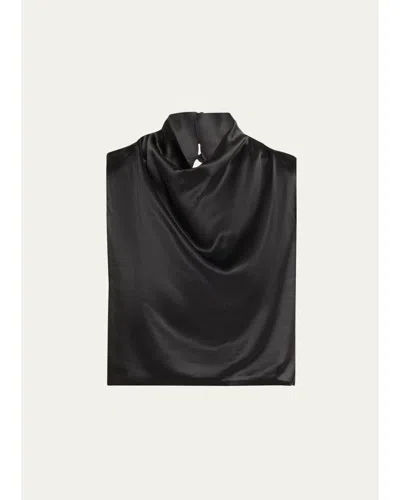 Aexae Silk Cowl-neck Top