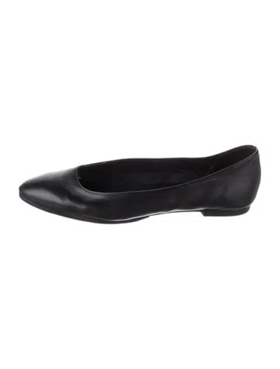 Pre-owned Aeyde Leather Ballet Flats In Black