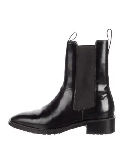 Pre-owned Aeyde Leather Chelsea Boots In Black