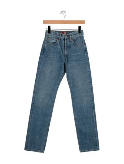 Pre-owned Aflalo High-rise Straight Leg Jeans In Blue