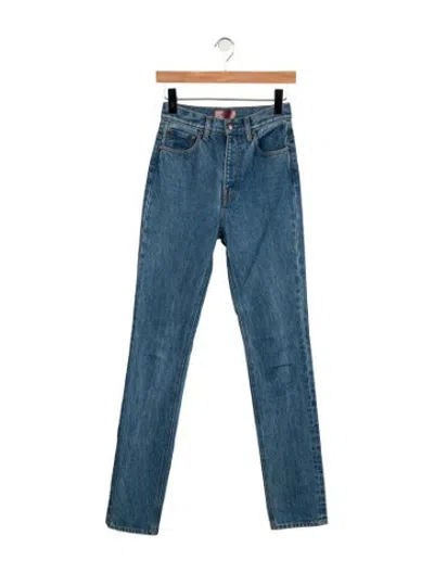 Pre-owned Aflalo High-rise Straight Leg Jeans In Blue