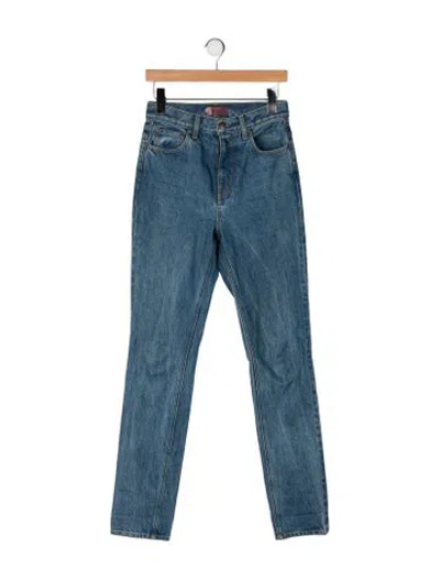 Pre-owned Aflalo High-rise Straight Leg Jeans In Blue