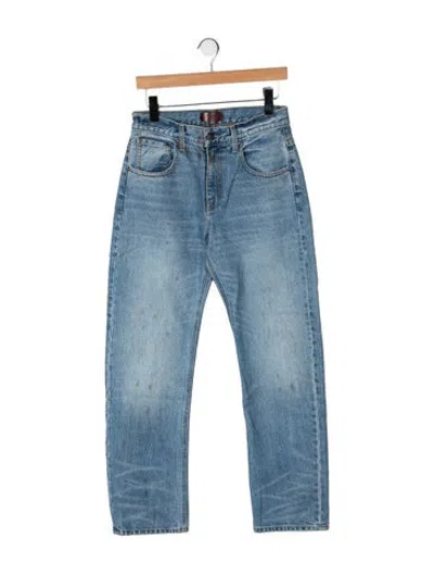 Pre-owned Aflalo Mid-rise Straight Leg Jeans In Blue