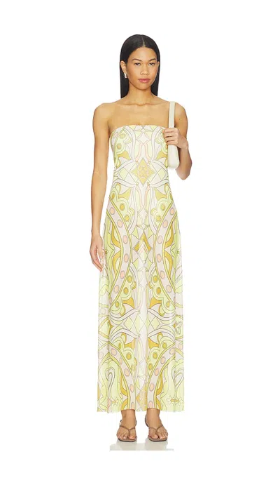 Afrm Alfie Dress In Yellow