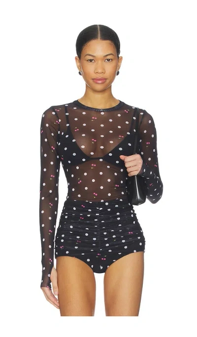 Afrm Kaylee Top In Cherry Dots
