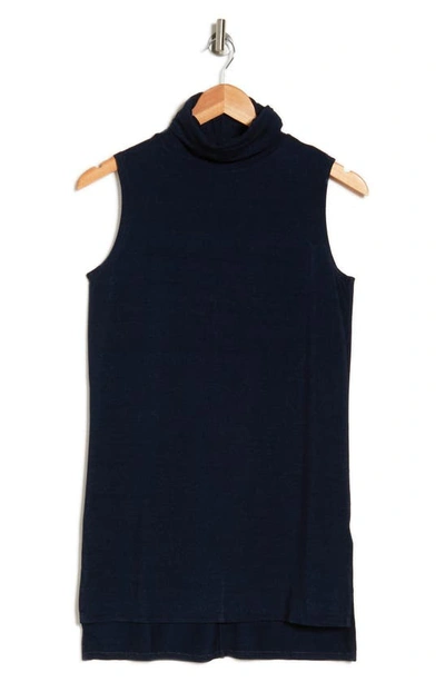 Ag Block Turtleneck Tank In Black