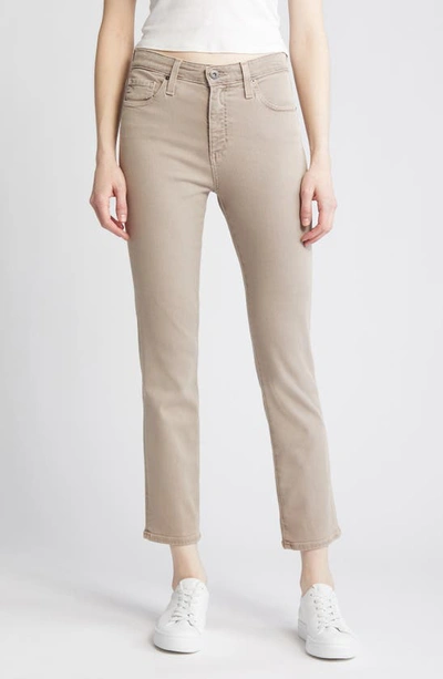 Ag Mari High Waist Crop Jeans In Sulfur Desert Taupe